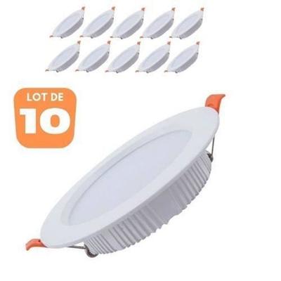 Set of 10 ALEXA SMD LED Round White Spots 12W 6400K