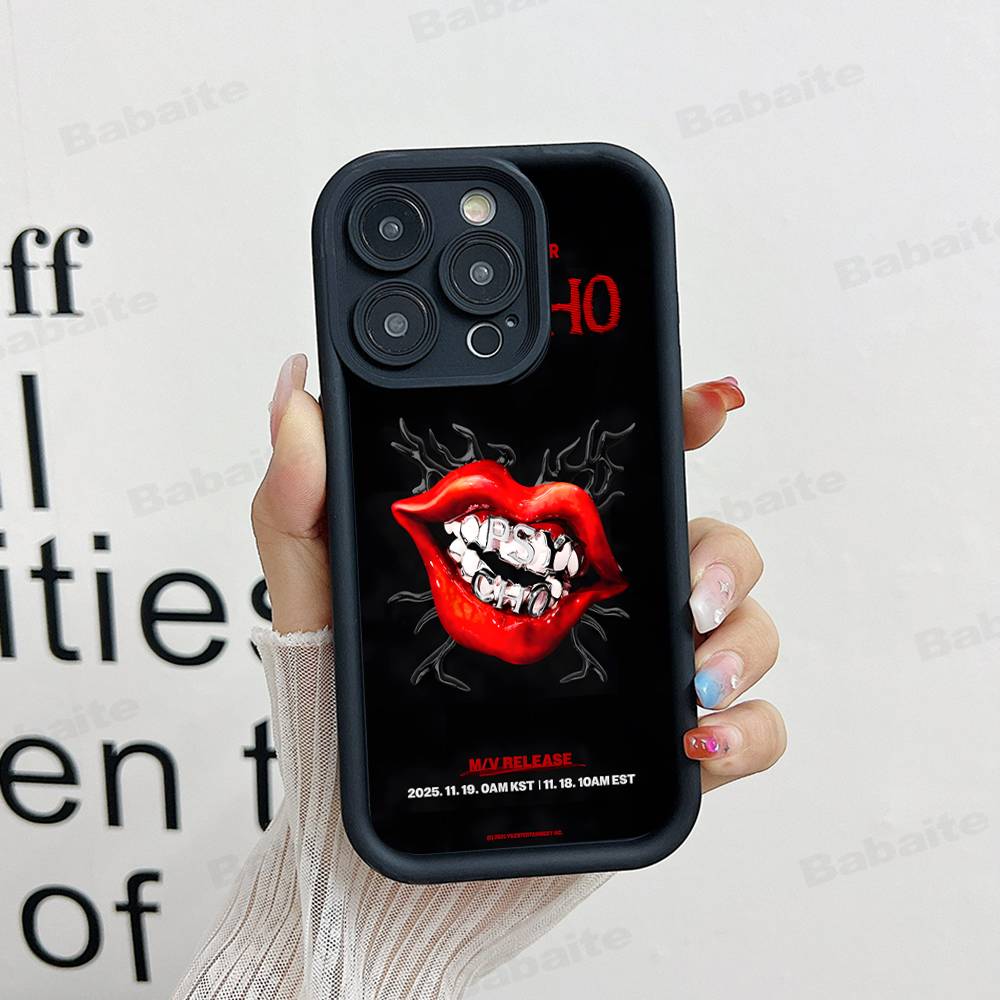 B-Baby M-Monster K-Kpop Phone Case iPhone 16 Plus 15 11 14 12 13 17 Pro Max Shockproof Soft Cover