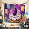 Party Backdrop Birthday Purple Photo Booth Background Front Door Decor