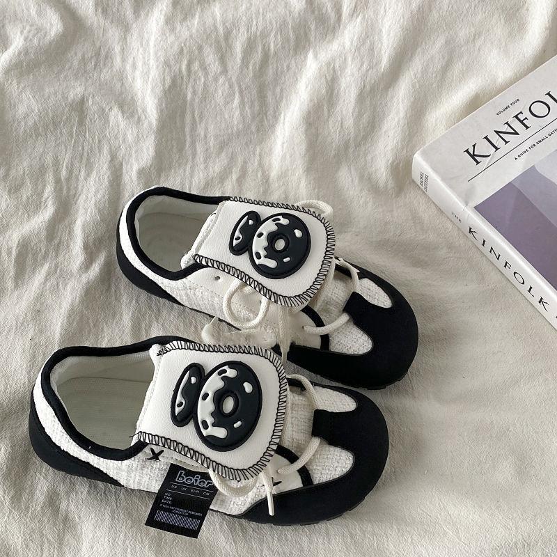 

Уродливые милые балетки женские немецкие тренировочные туфли шикарные нишевые спортивные туфли-буханки студенческие пуфы маленькие белые туфли 35 чёрный