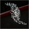 1pc Wedding Bridal Hair Accessories Party Luxury Water Diamond Hair Vine Banquet Womens Jewelry Hair Plate Hair Band Accessories