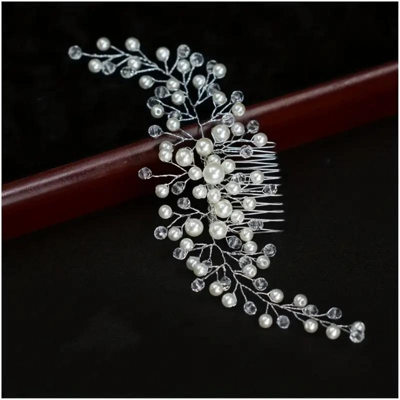 1pc Wedding Bridal Hair Accessories Party Luxury Water Diamond Hair Vine Banquet Womens Jewelry Hair Plate Hair Band Accessories