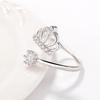 S925 Sterlingsilber Kronenring mit Diamanten - Japanischer & Koreanischer Modeschmuck Geschenk für Sie