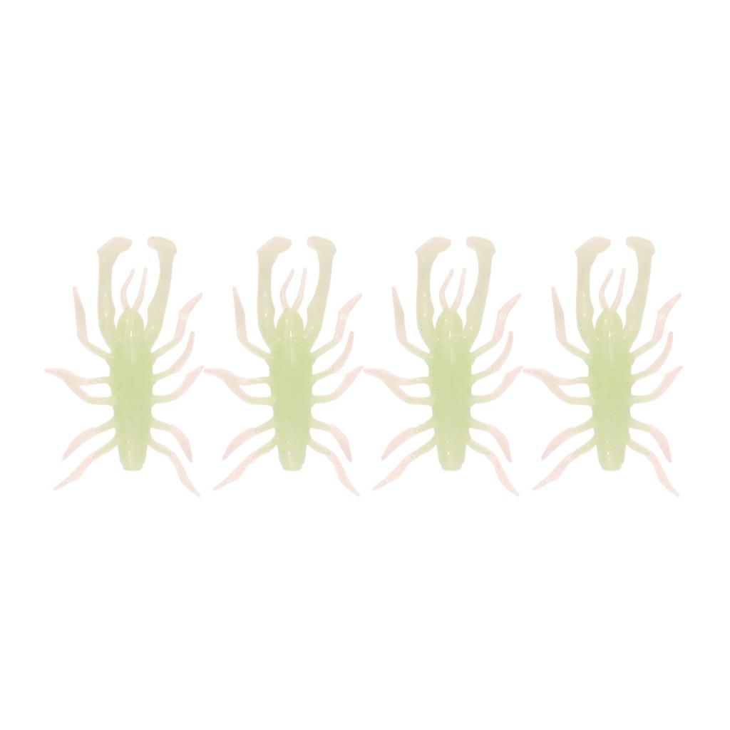 3 Inch Soft Fishing Lures High Density Salted Multi-Legged Bug Style Bait 4 Pack Suitable for Competitive Water Spider Imitation
