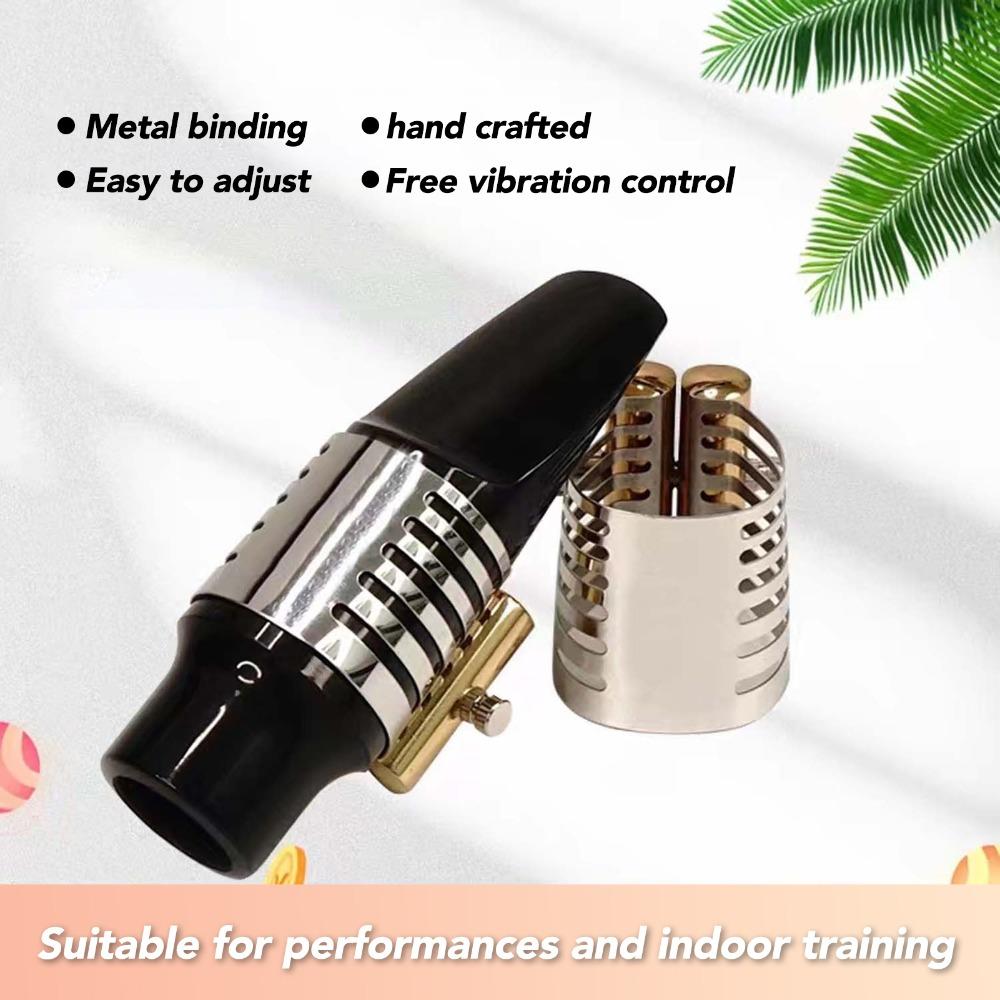 Silver+Golden Saxophone Ligature Stainless Steel Replacement Ligature  For Alto Saxophone