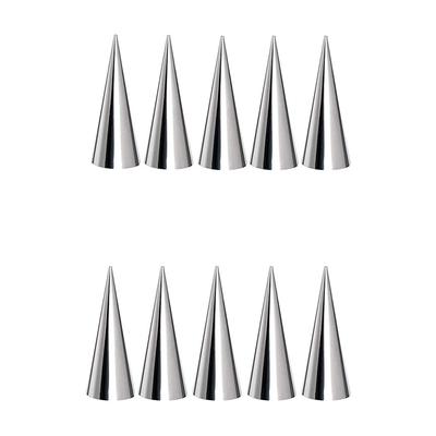 10 STÜCKE Edelstahl Cremewaffelformen Backhörnchenformen Cremewaffelformen Eisform Stehendes Hörnchen