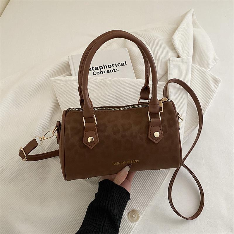 

Vintage Leopard Shoulder Bags for Women Lightweight Portable Ladies Crossbody Pillow Bag Versatile Female Phe Handbags коричневий