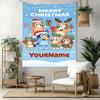 Bluey Custom Your Name Wall Decor Tapestry Art For Pet Memorial Birthdaywedding Party Backdrop Family Gift