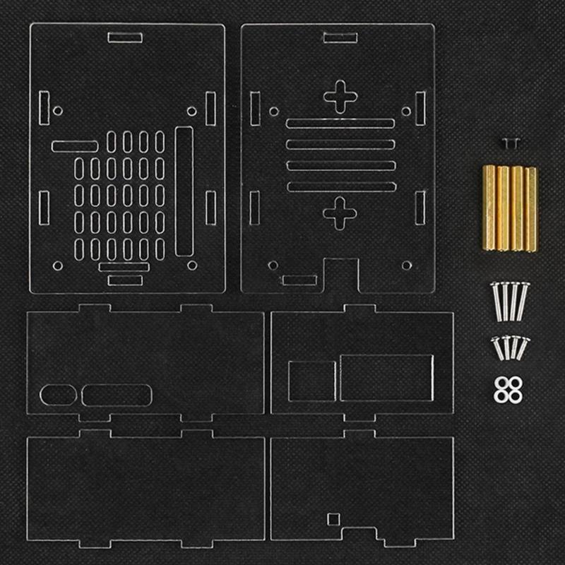 Transparently Acrylic Case For RPi 5 Case Featuring Precise Openings for Connectors and Active Cooling Port Support
