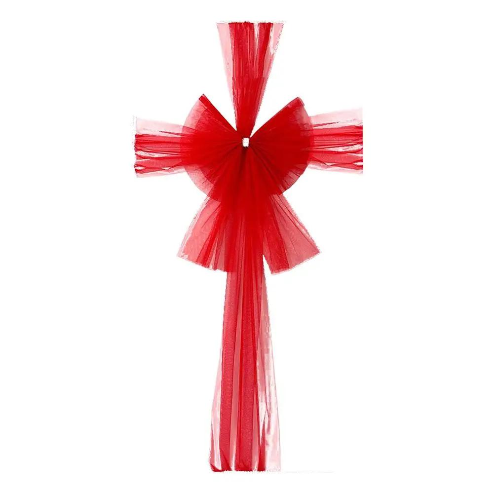 Elegant Traditional Deluxe Door Bow Christmas Bow Tie Door Wrap Wrap Bow Front Decoration DoorDecor Full Full Tie Large Rib G4F3