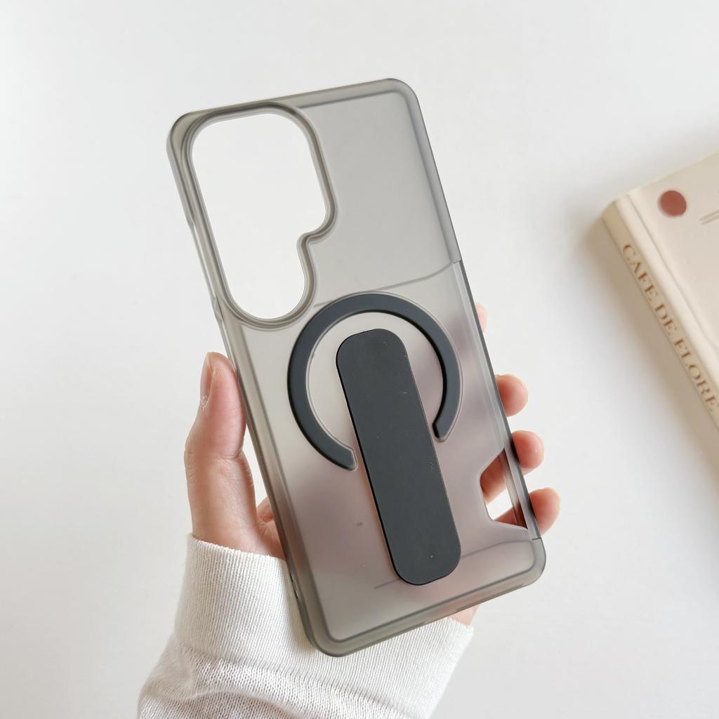 Slim PC Clear Matte Card Slot Shockproof Case for Samsung Galaxy S26 S25 S24 Plus Ultra Grip Holder For Magsafe Magnetic Cover