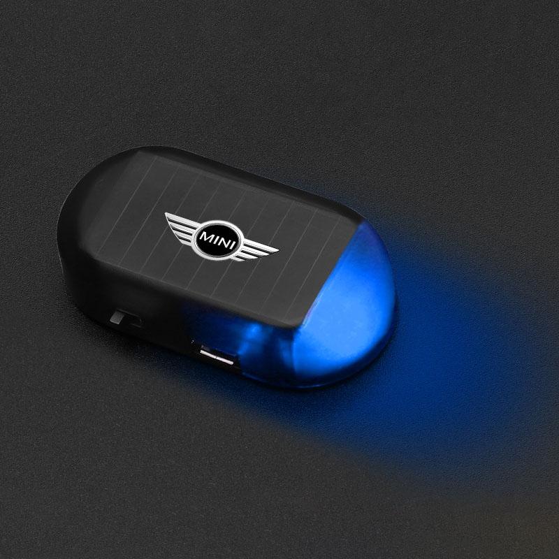 

Автомобильный фонарь на солнечной батарее, имитирующий сигнализацию, беспроводной предупреждающий, противоугонный для MINI Cooper Fridge One F56 R56 R57 R58 R59 R60 синий