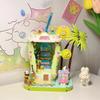Coconut Tree House Coffee Shop & Beverage Hut Mini Building Blocks Toy Set: Captures Summer Scenery Brings Joy Refreshing Fun