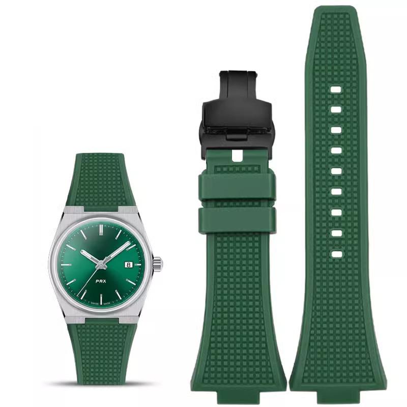 Watchband For Tissot PRX Series Super Player T137.407/T137.410 wristband Butterfly Buckle Men's High quality Watch Strap 26*12mm