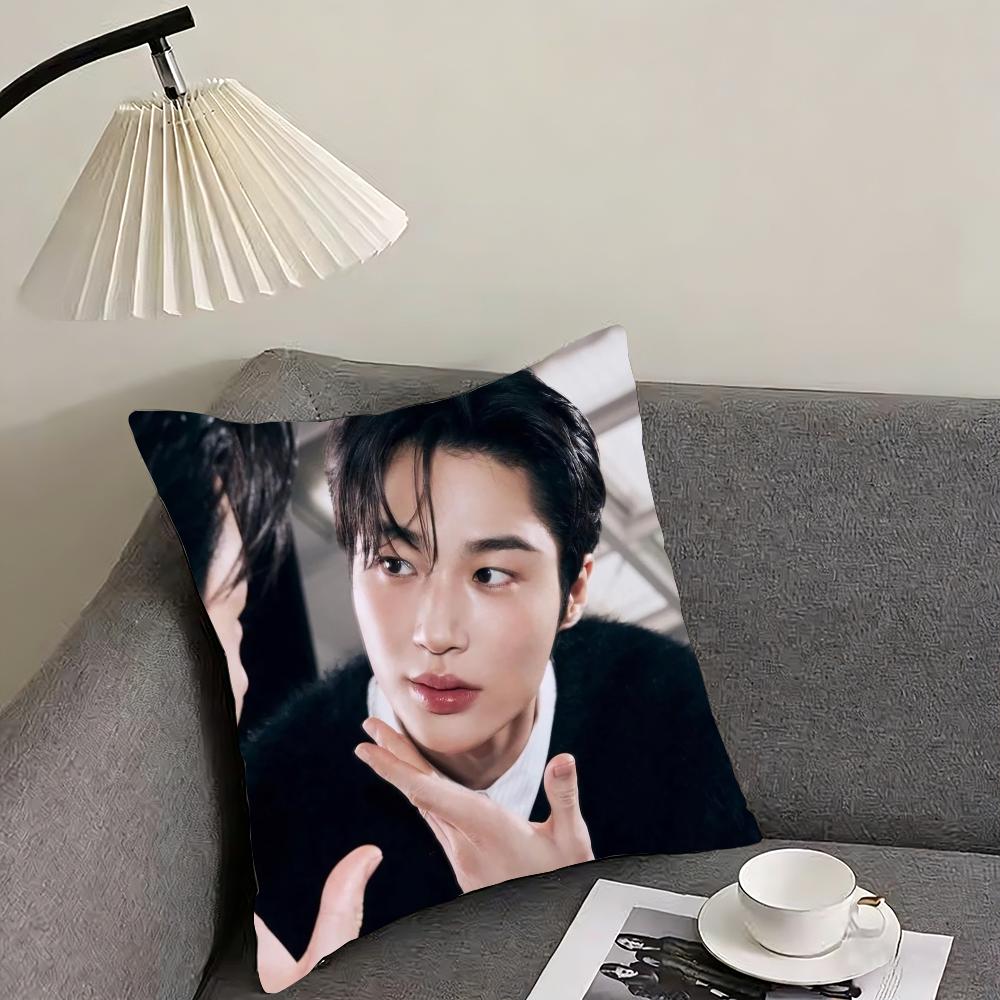 Byeon Woo-seok Cushion Cover Reversible Plush Pillow Cover – For car, sofa, bedroom, perfect as a gift.