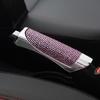 Elegant Sophisticated Modern White Stylish Bling Handbrake Sleeve Cover for Car Interiors Easy to Install Slip Resistant