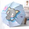 1pc Chibi Cat Heart-Shaped Automatic Opening/Closing Umbrella with Foldable Design, Ideal for Fans, Travelers, Daily Use, and Festive Gifts!F013
