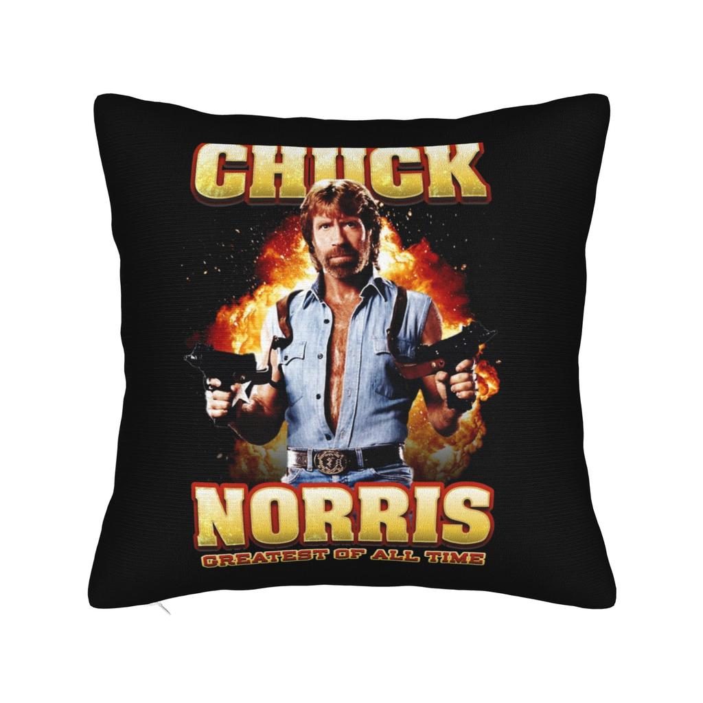 Approved Chuck Norris Square Pillow Cases Cushion Cover Customized Zipper Decor Pillowcase for Living Room xcm