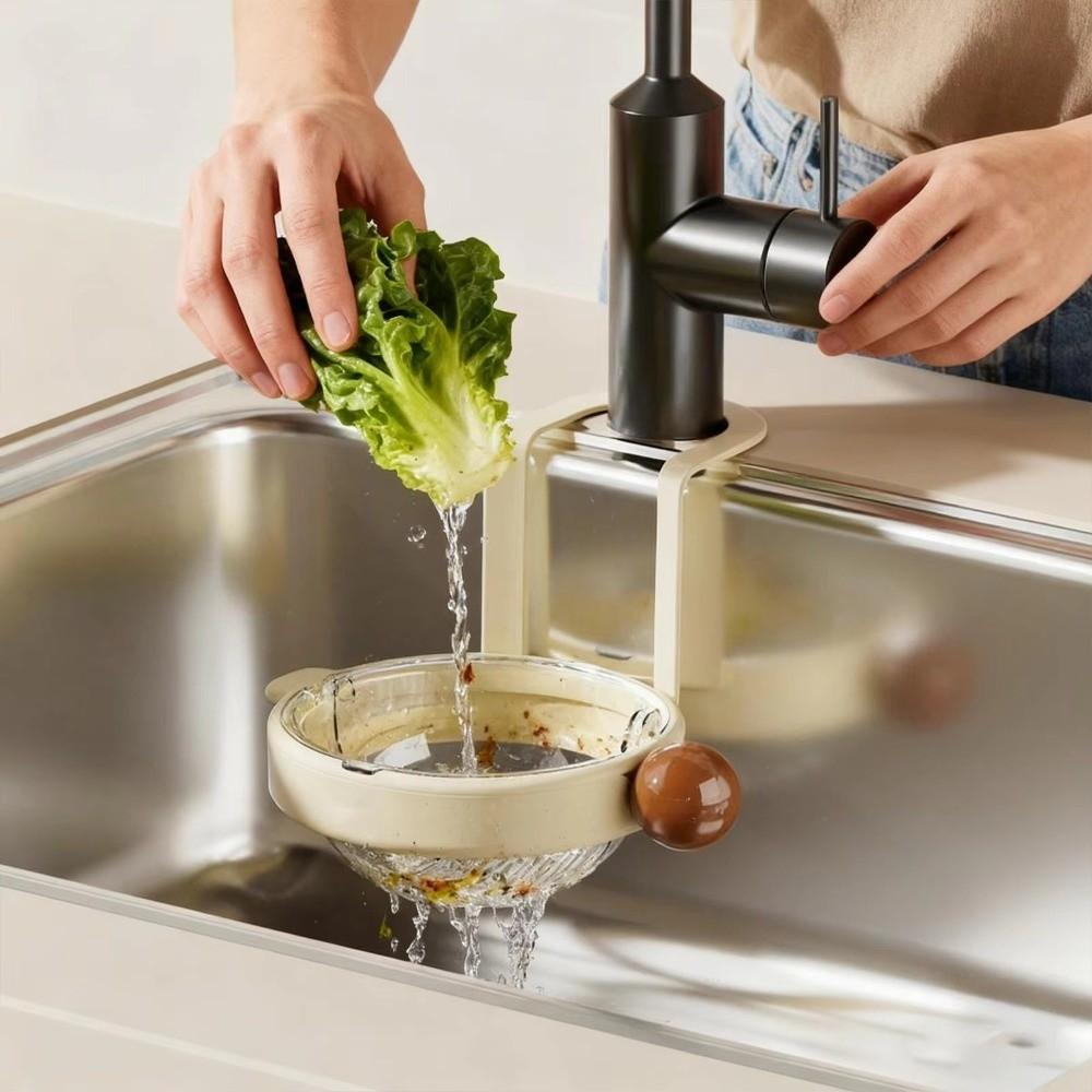 With Hook Sink Drain Basket Automatic Dumping Sink Organizer Sink Food Strainer  Kitchen
