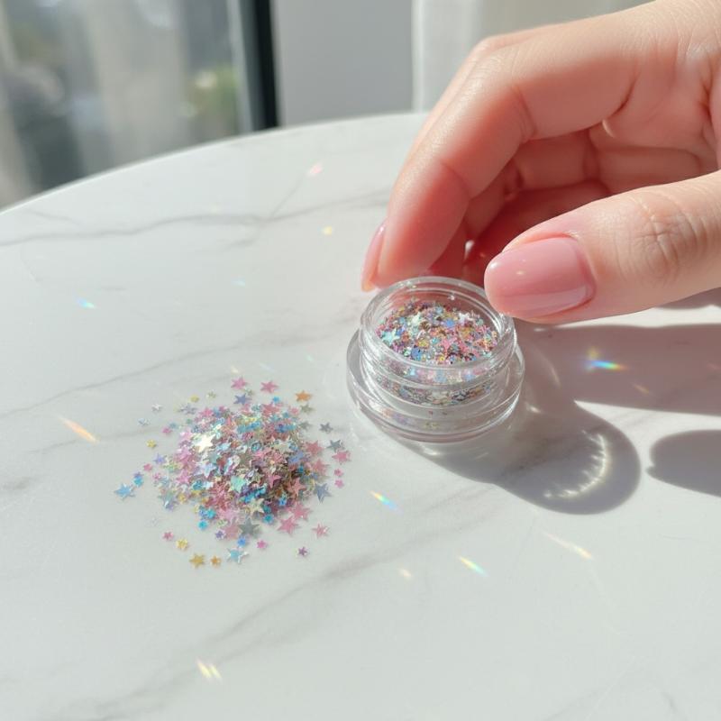 Decorazione Manicure 1 Scatola Paillettes a Stella Nail Art Glitter Colorati a Cinque Punte per Design Unghie Fai da Te