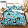Cartoon Weihnachtsmann Bettwäscheset Bettbezugset 3D Bettwäsche Digitaldruck Bettwäsche Queen Size Bettwäscheset Modisches Design