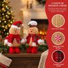 Unique Christmas Gift for Family Gingerbread Plush Doll Decoration, Stuffed Boy Girl Soft Fabric Kids Ornament Tiered Tray Holiday Party Home