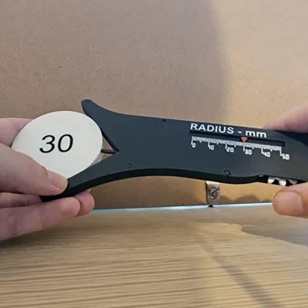 1:1 Proportional Slide Radius Measuring Tool 2mm Radius 4mm-100mm Diameter Radius Measurement Instrument Portable 3D Printing