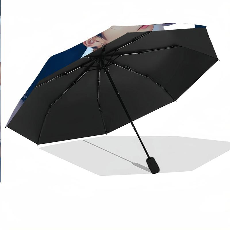 Portable Auto Folding Umbrella,ENHYPEN 8 Rib Waterproof Umbrella For Camping Commute