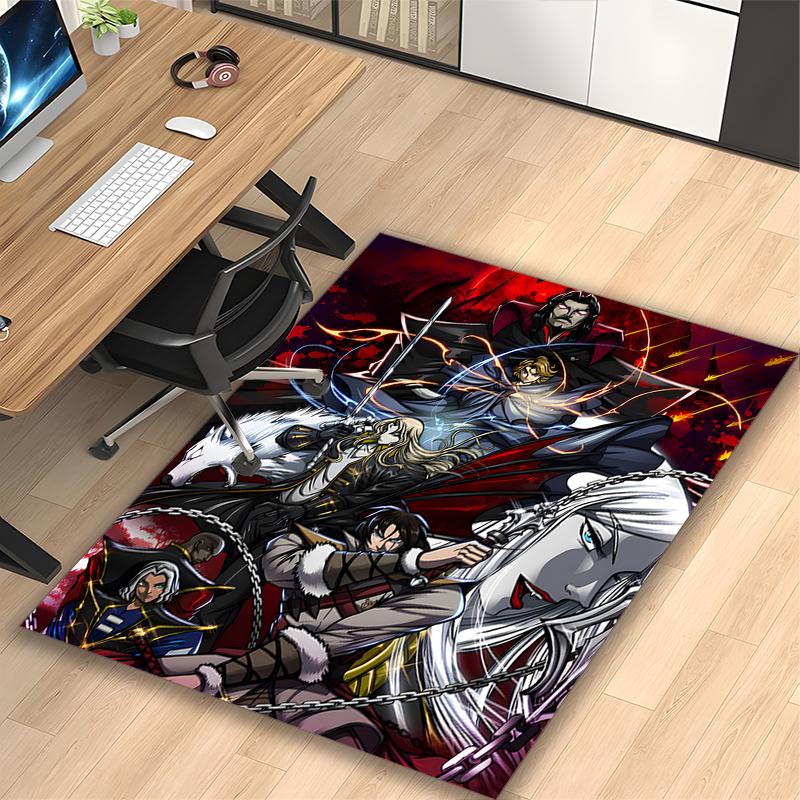 [Dark Fantasy Warriors Printed Carpet] Non-slip Office Rug, Cozy Area Carprt for Living Room Use, Soft Home Sofa Chair Mat