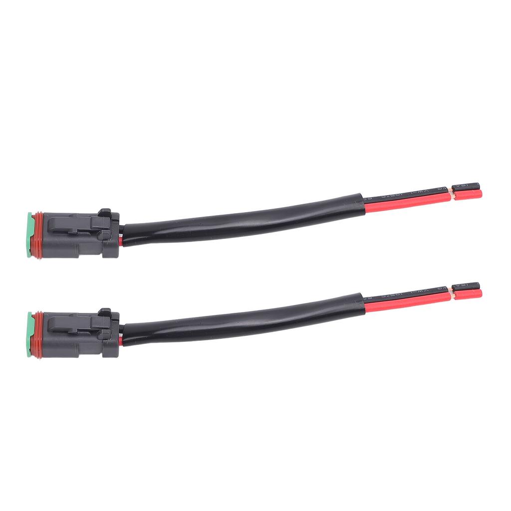 1 Pair 2 Pin DT Connectors Rubber Copper Waterproofing DT Electrical Wire Connector Wiring Harness for Car Trucks Boats