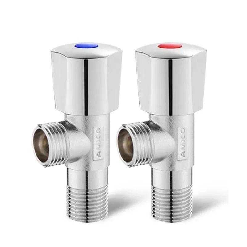Brass Extended Angle Thickening Water Stop Valve Water Heater Valve Household Switch Water Heater Faucet Toilet Corner JF712