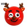 Fidget Stress Balls 1/5Pcs DIY Christmas Relief Toy, Reindeer Snowman Ball with Toy Detachable Expression Accessory, Soft Squeeze Sensory Party Favors