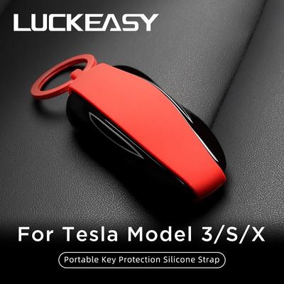 LUCKEASY Tesla Model 3 Model S Model X 2017-2023 Védő kulcstok Autókulcs tok Kulcshéj tok Tok fedél Kiegészítők