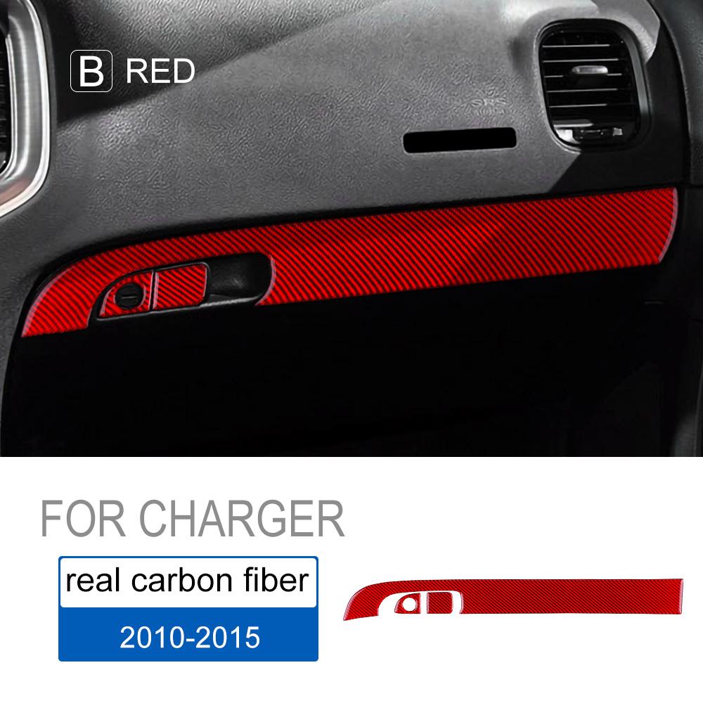 Carbon Fiber for Dodge Charger 2015 2016 2017 2018 2019 2020 2021 2022 2023 Headlight Switch Co-pilot Storage Box Sticker