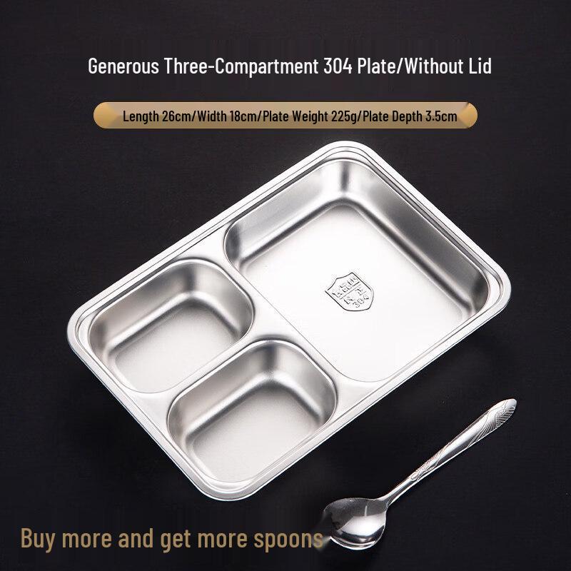 Stainless Steel Divided Lunch Tray