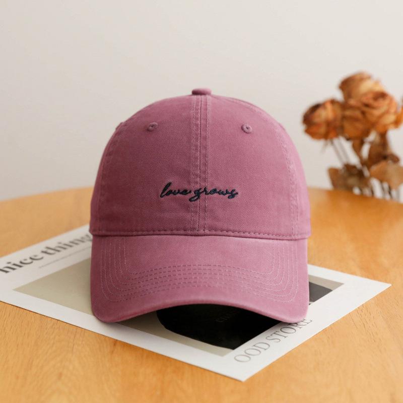 Letter Embroidery Baseball Cap Unisex Wide Brim Cap Spring Visor Fashionable Versatile Adjustable