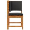 Garden Chair with Cushion Brown 50 X 50 X 91 Cm Solid Acacia Wood