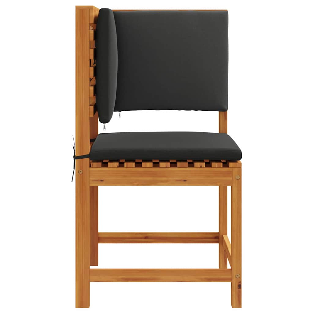 Garden Chair with Cushion Brown 50 X 50 X 91 Cm Solid Acacia Wood