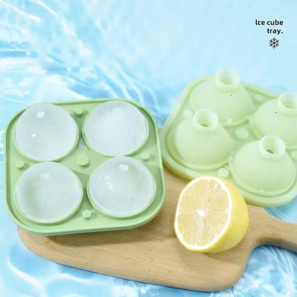 With Lids Ice Ball Mold 4 Holes Ice Ball Maker New Round Ice Mold  Bar Accessories