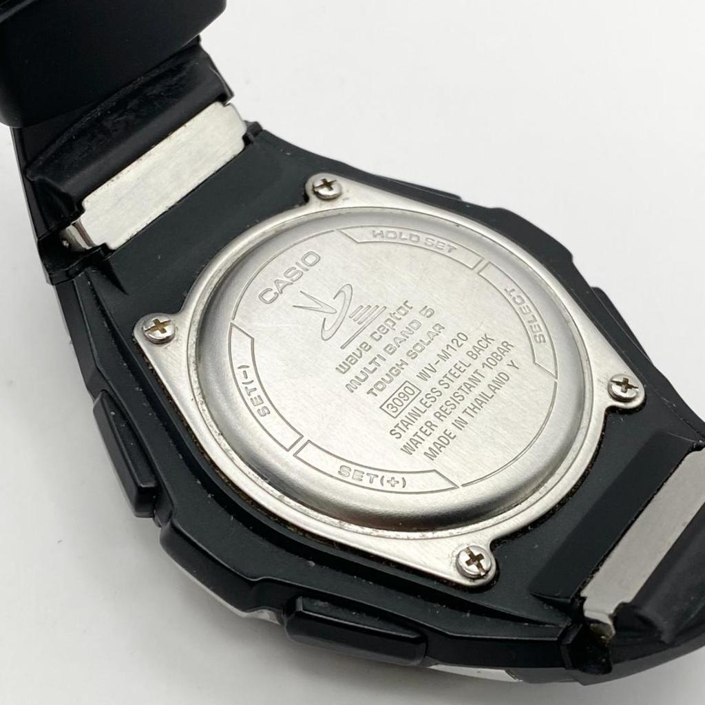 Used Working item Casio CASIO wave ceptor solar radio-controlled watch men's