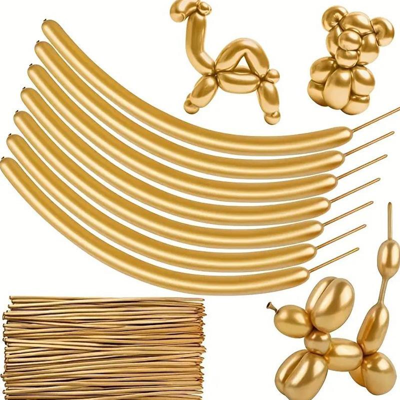 

20 шт. волшебных металлических длинных воздушных шаров — создайте волшебных вращающихся животных из воздушных шаров, медведей, подарочных коробок и цветов для детских дней рождения и вечеринок! золотой