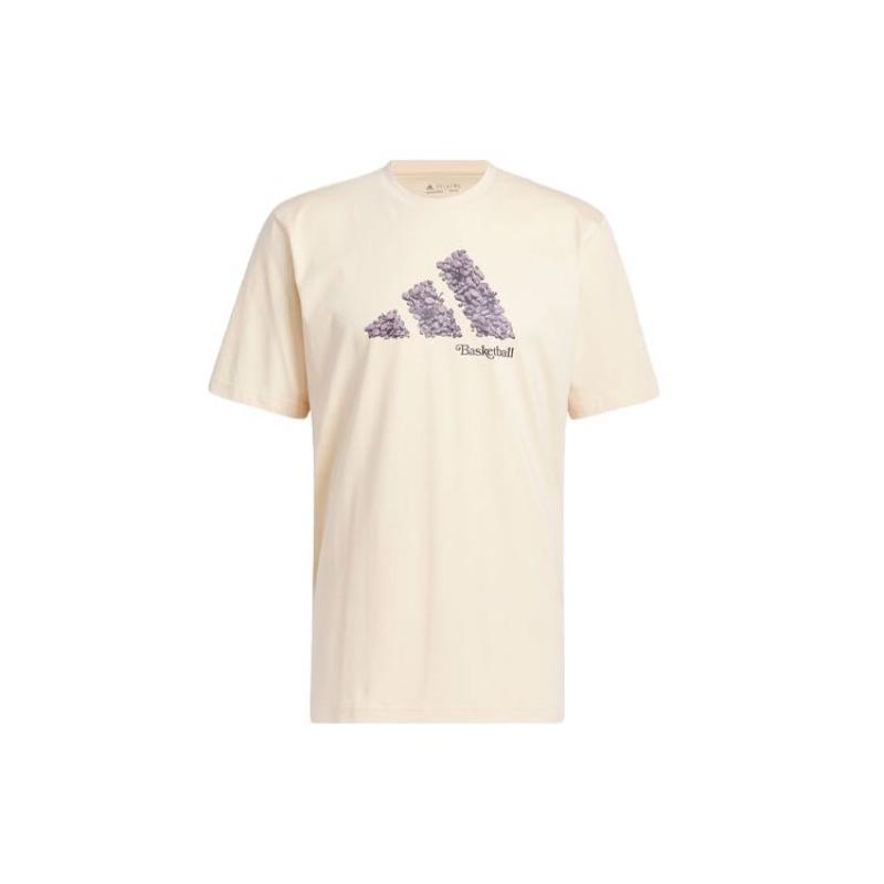 adidas Court Therapy Graphic Tee With American Retro Print Men Tops Beige IN6361
