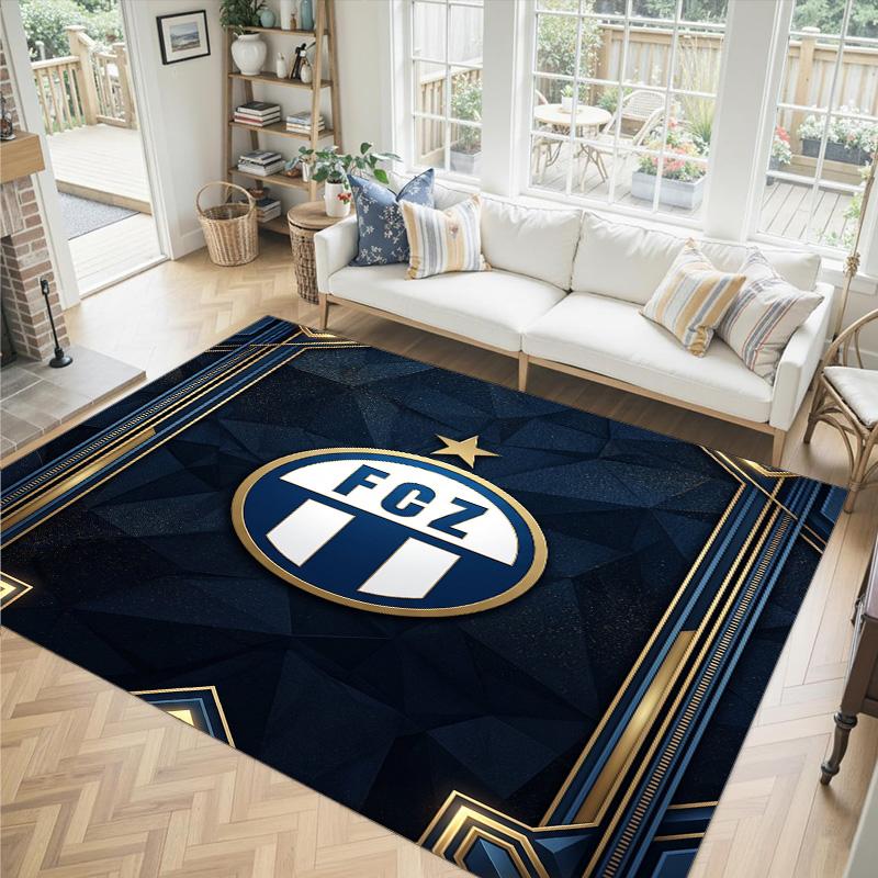 Tappeto in Velluto di Cristallo Design FC Zürich Accogliente Non?Tappeto Stampato Antiscivolo per Camera da Letto Soggiorno Ingresso