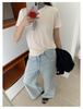 Yi En Ou Retro Micro-Flare Jeans for Women, High Waist Slimming Long Pants for Pear Shape, Long Legs Sequel