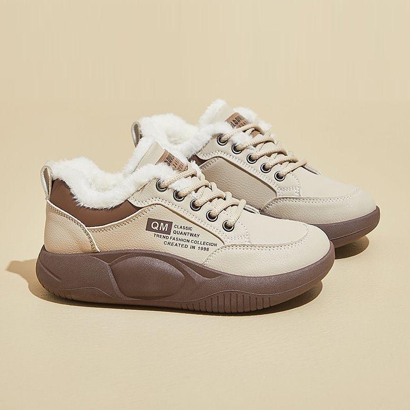 Fleece Thickened Cotton Shoes Sneakers 22 Winter New Non-slip Warm Cotton Shoes
