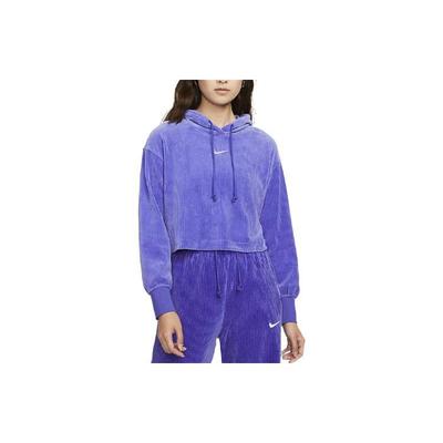 Felpa con cappuccio e stampa logo tinta unita da donna Viola DQ5928-430
