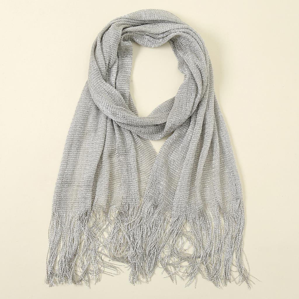 Shimmer Glitter Shawl Wraps For Women All Match Shawls Scarf Fashion Tassel Stoles Scarf Luxury Shawls Foulard 160*50Cm