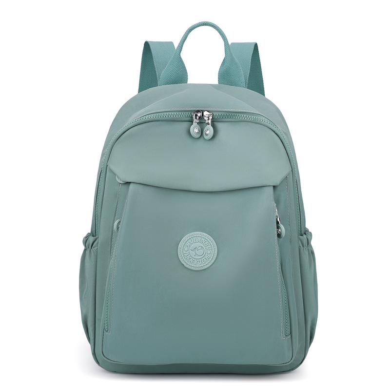 Solid Color Backpack Women Commuter Large Capacity Nylon Lightweight Backpack