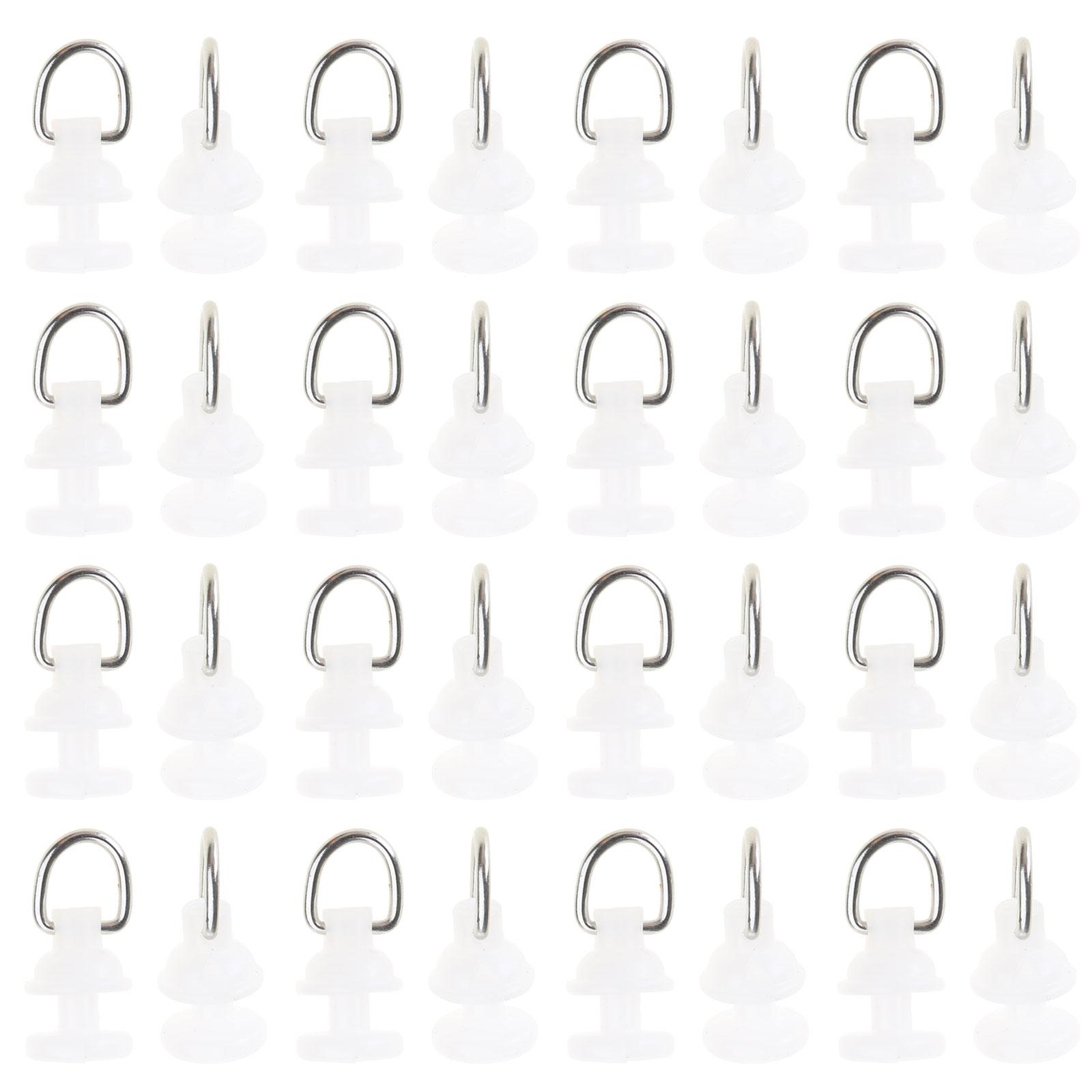 

100 шт. белые пластиковые крючки для карнизов для плавного скольжения роликов для шторных карнизов для дома и офиса T1