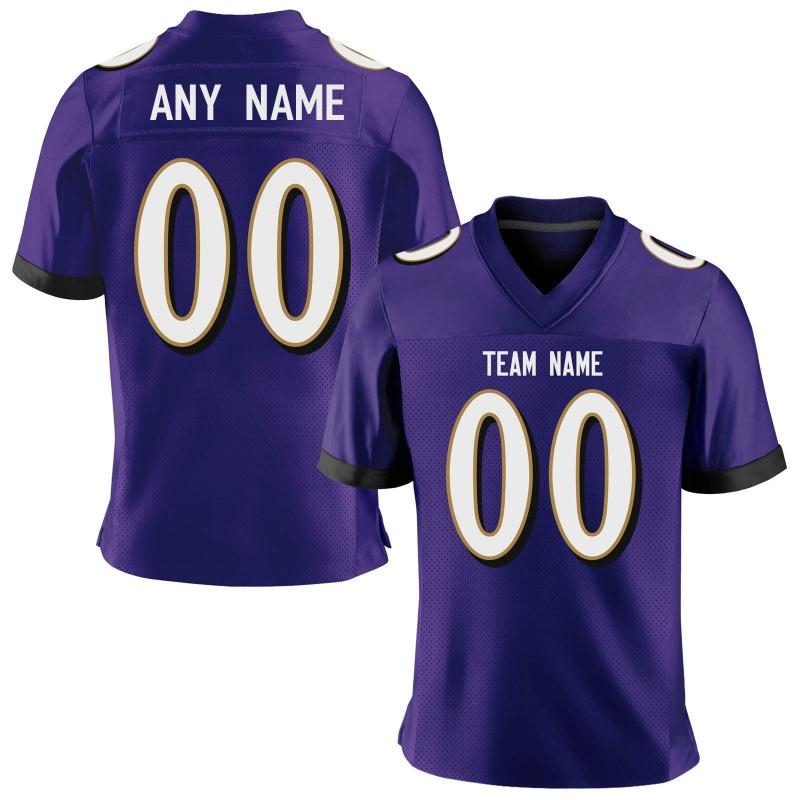 American Football Jersey, Purple Football Shirt for Men Women L